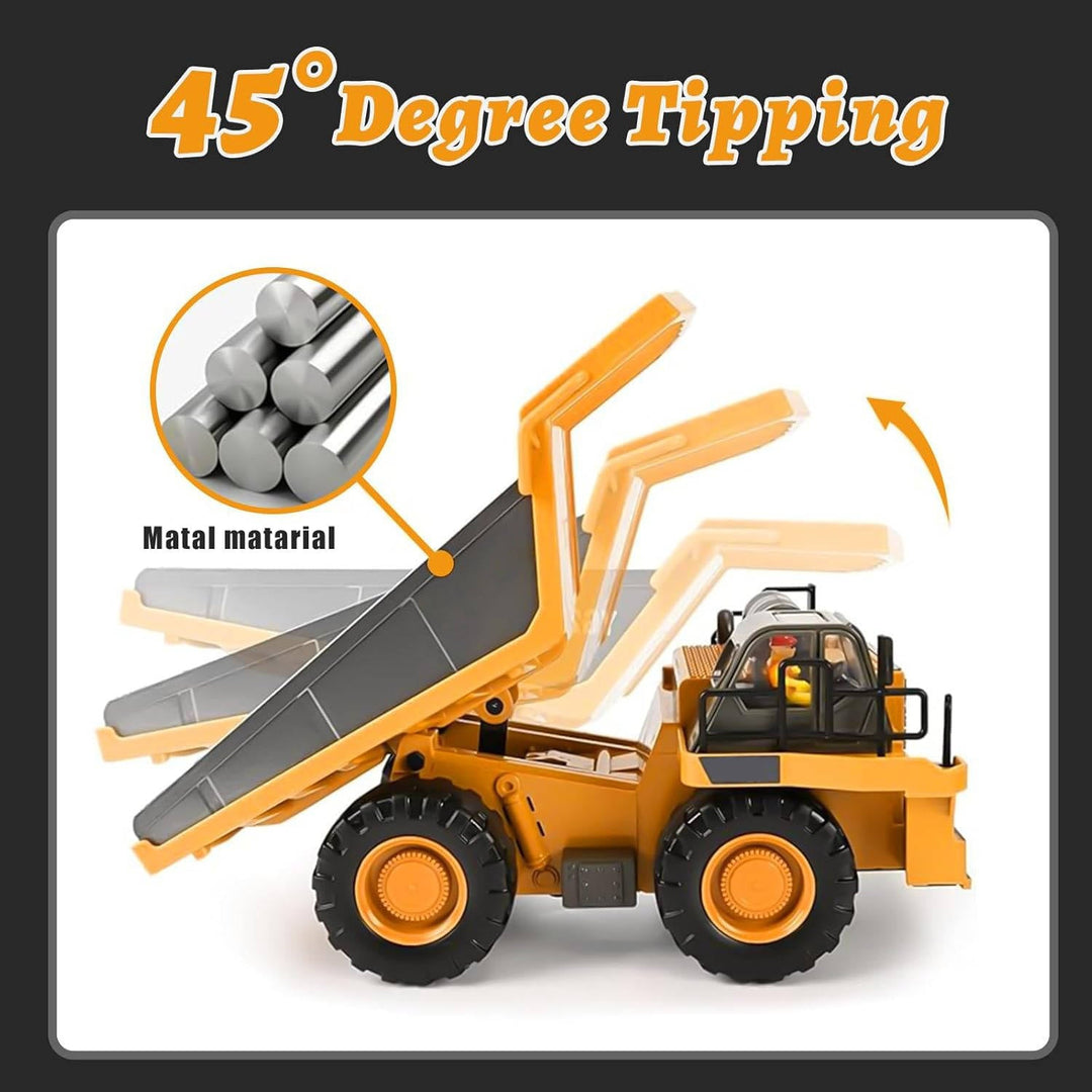 Remote Control 4WD Excavator Bulldozer Dump Truck Toy Vehicle