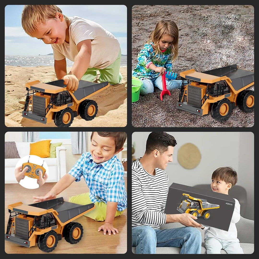 Remote Control 4WD Excavator Bulldozer Dump Truck Toy Vehicle