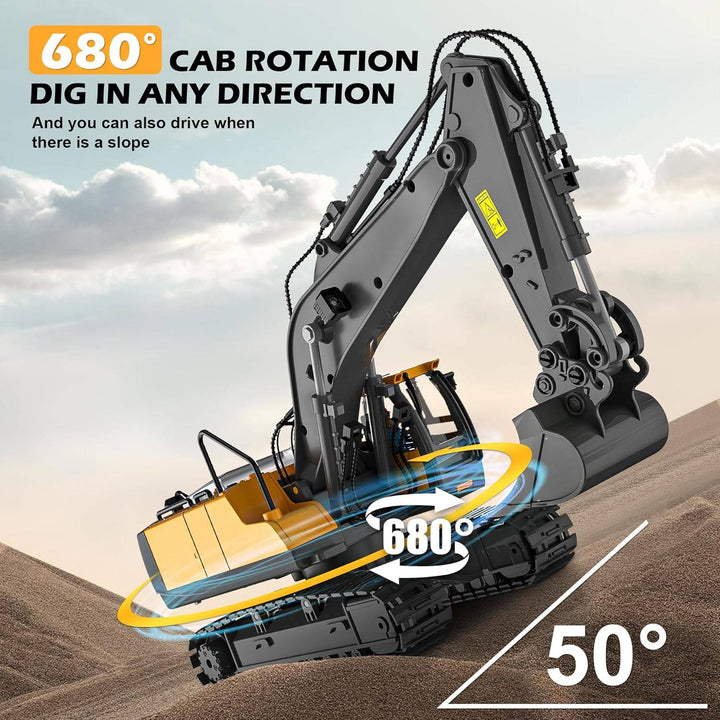 Remote Control 4WD Excavator Bulldozer Dump Truck Toy Vehicle