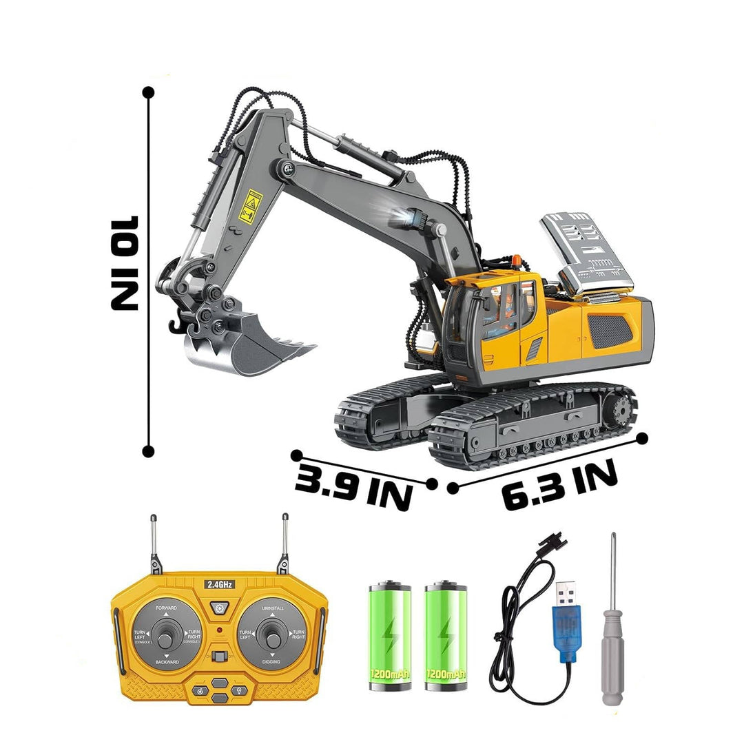 Remote Control 4WD Excavator Bulldozer Dump Truck Toy Vehicle