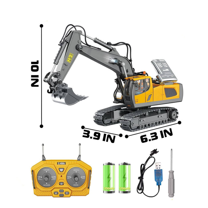 Remote Control 4WD Excavator Bulldozer Dump Truck Toy Vehicle