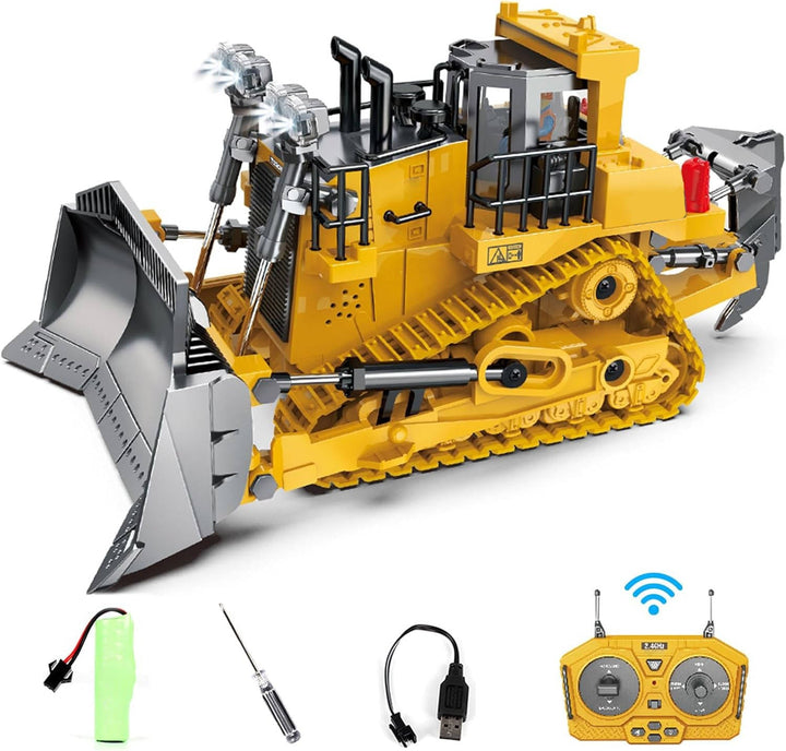 Remote Control 4WD Excavator Bulldozer Dump Truck Toy Vehicle