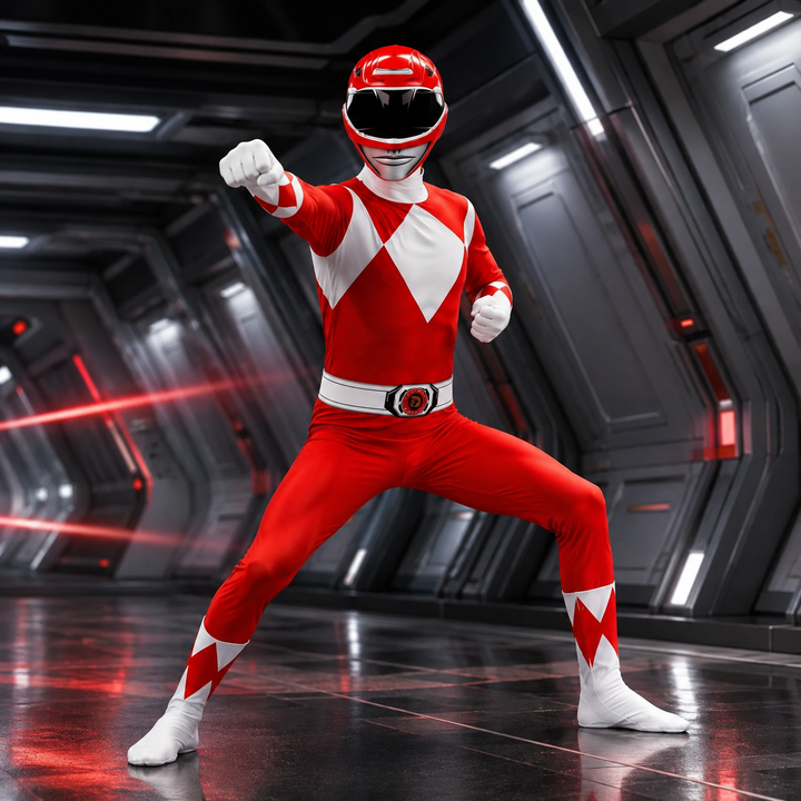 Power Rangers Bodysuit Costume with Helmet Halloween Kids
