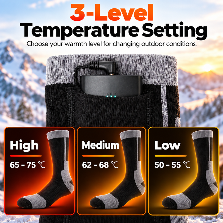 Rechargeable Heated Work Socks Electric Thermal Foot Warmers