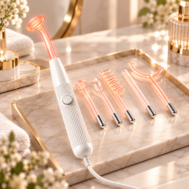 High Frequency Facial Wand Skin Therapy Device for Acne Care
