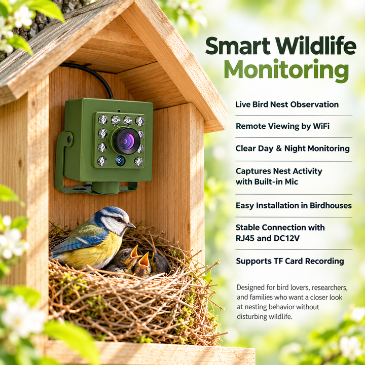 Bird Box Camera WiFi Waterproof Outdoor Wildlife Nest Camera