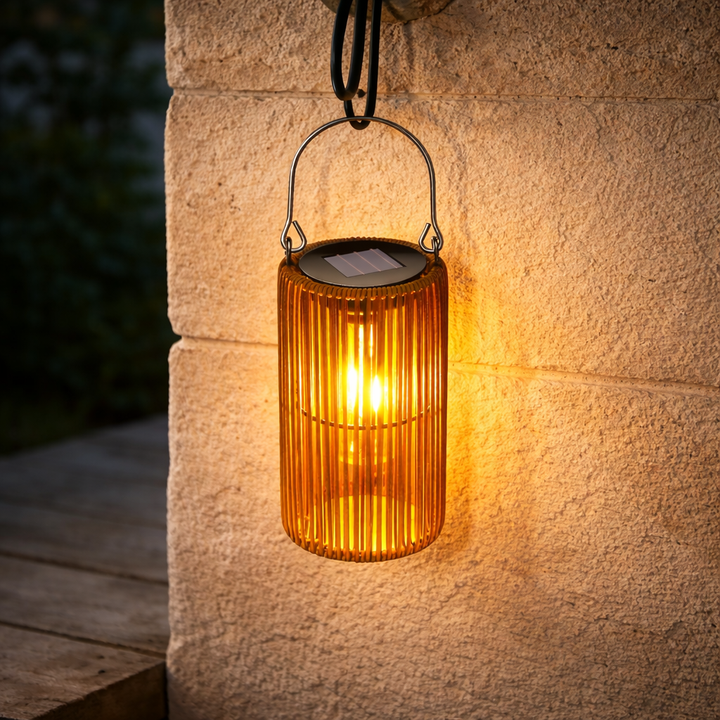 Solar Hanging Lanterns Set Outdoor Waterproof IP65 with Automatic Switch