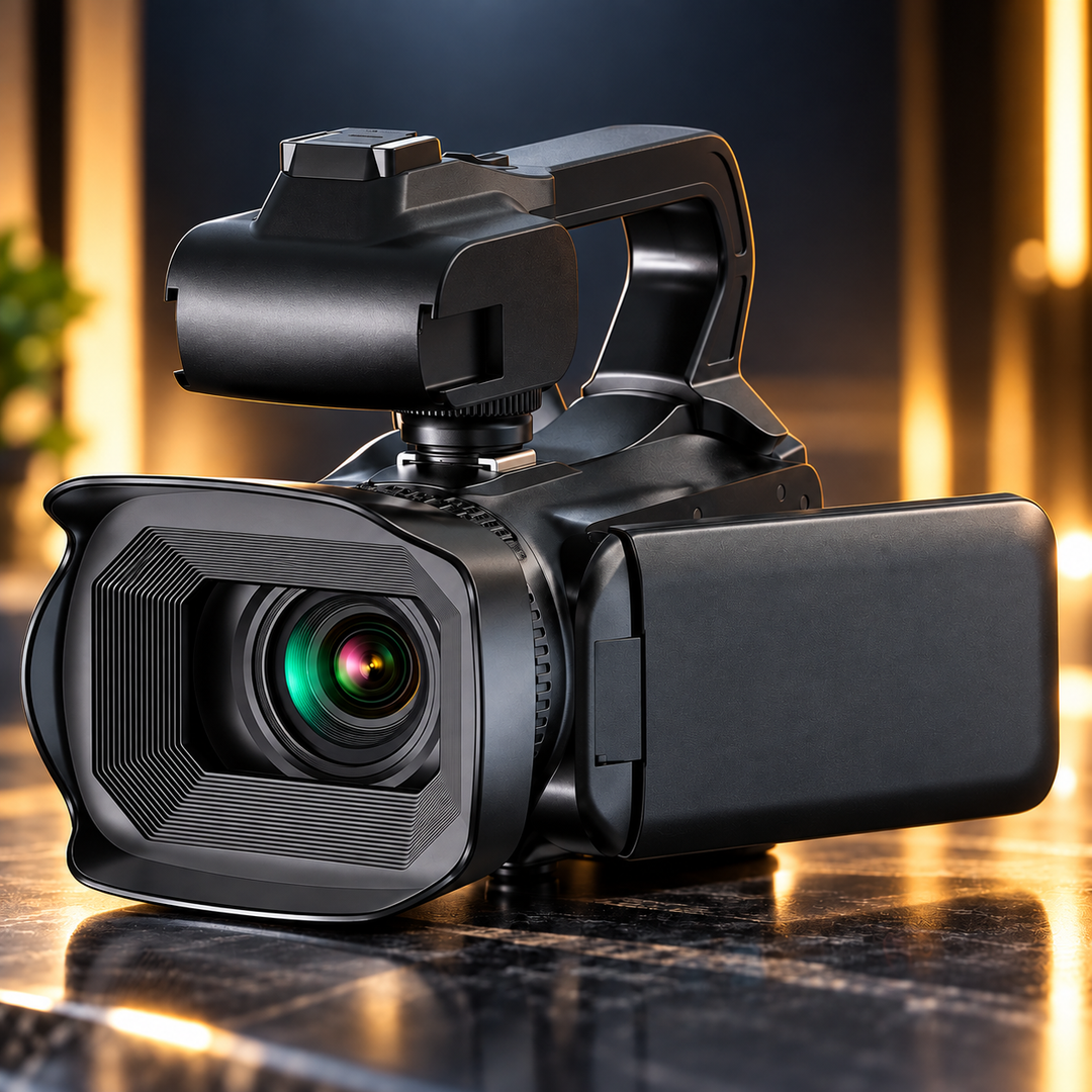 UHD 4K Camcorder 18X Zoom Rotating Touchscreen for Vlogging