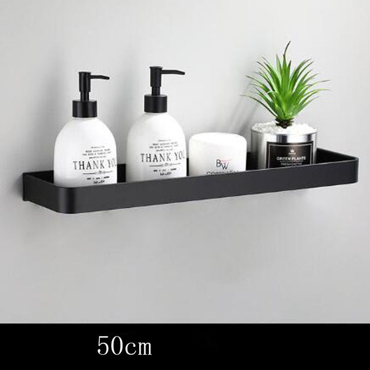 Bathroom Wall Shelf Rectangular Aluminum Frame Mount