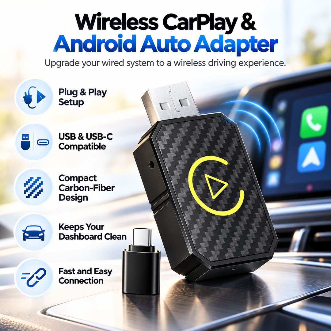 Mini Wireless CarPlay Adapter for iPhone and Android Auto