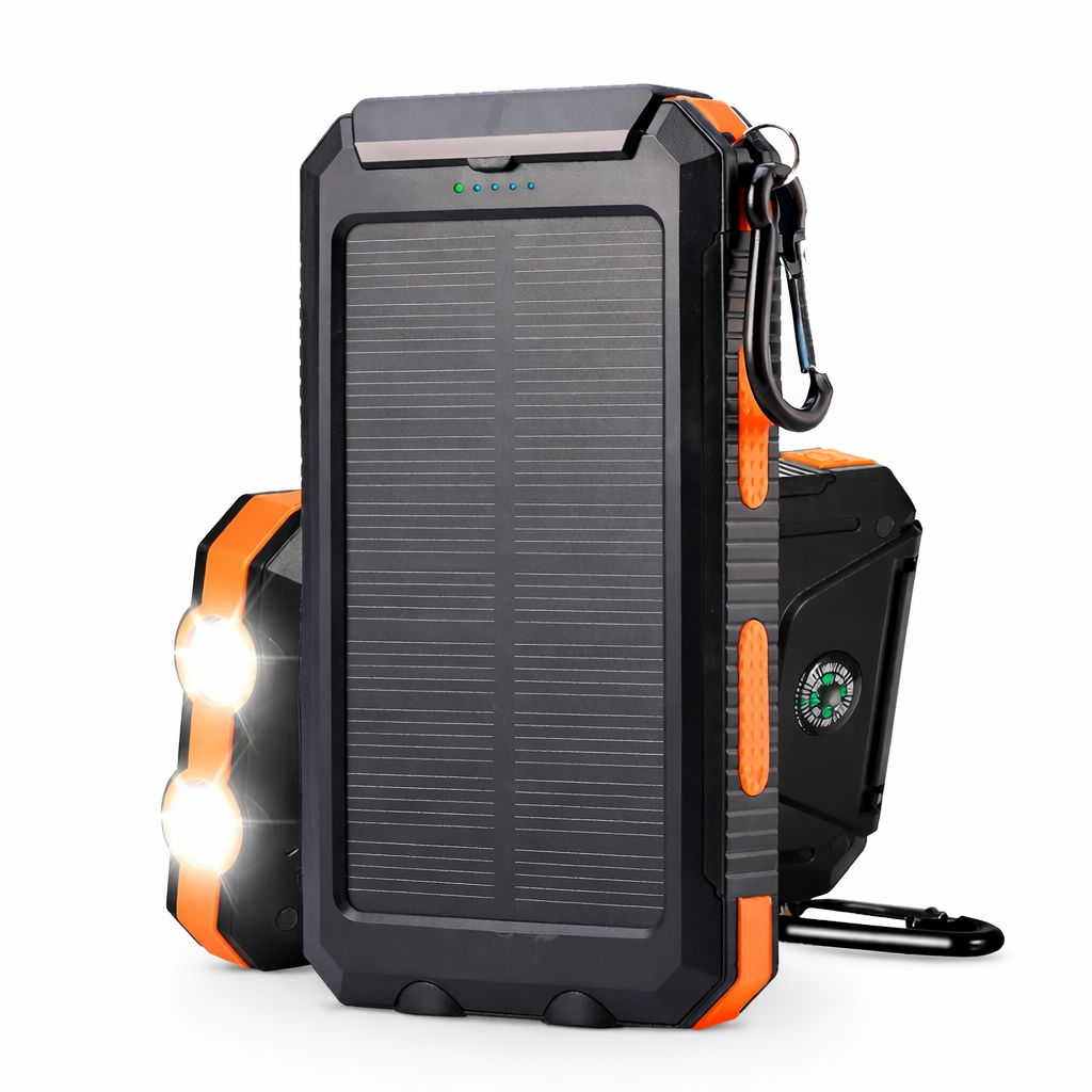 Portable Solar Power Bank 20000mAh Fast Charging External Battery Charger