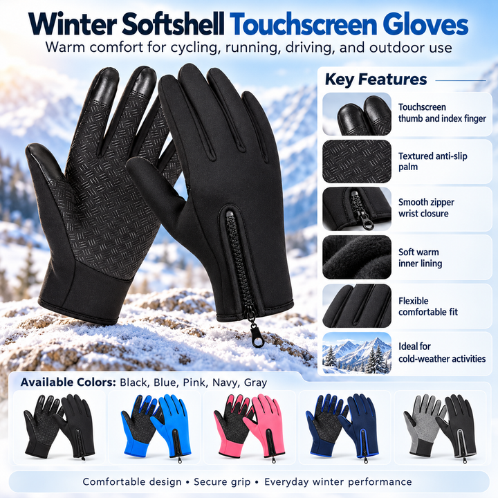 Warm Waterproof Touchscreen Gloves Thermal Gloves for Biking and Golf