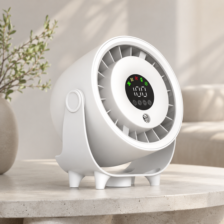 Portable Misting Fan Humidifier Digital Display Quiet Wall Mount Fan