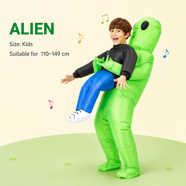 Kids Alien Abduction Inflatable Costume Halloween Funny