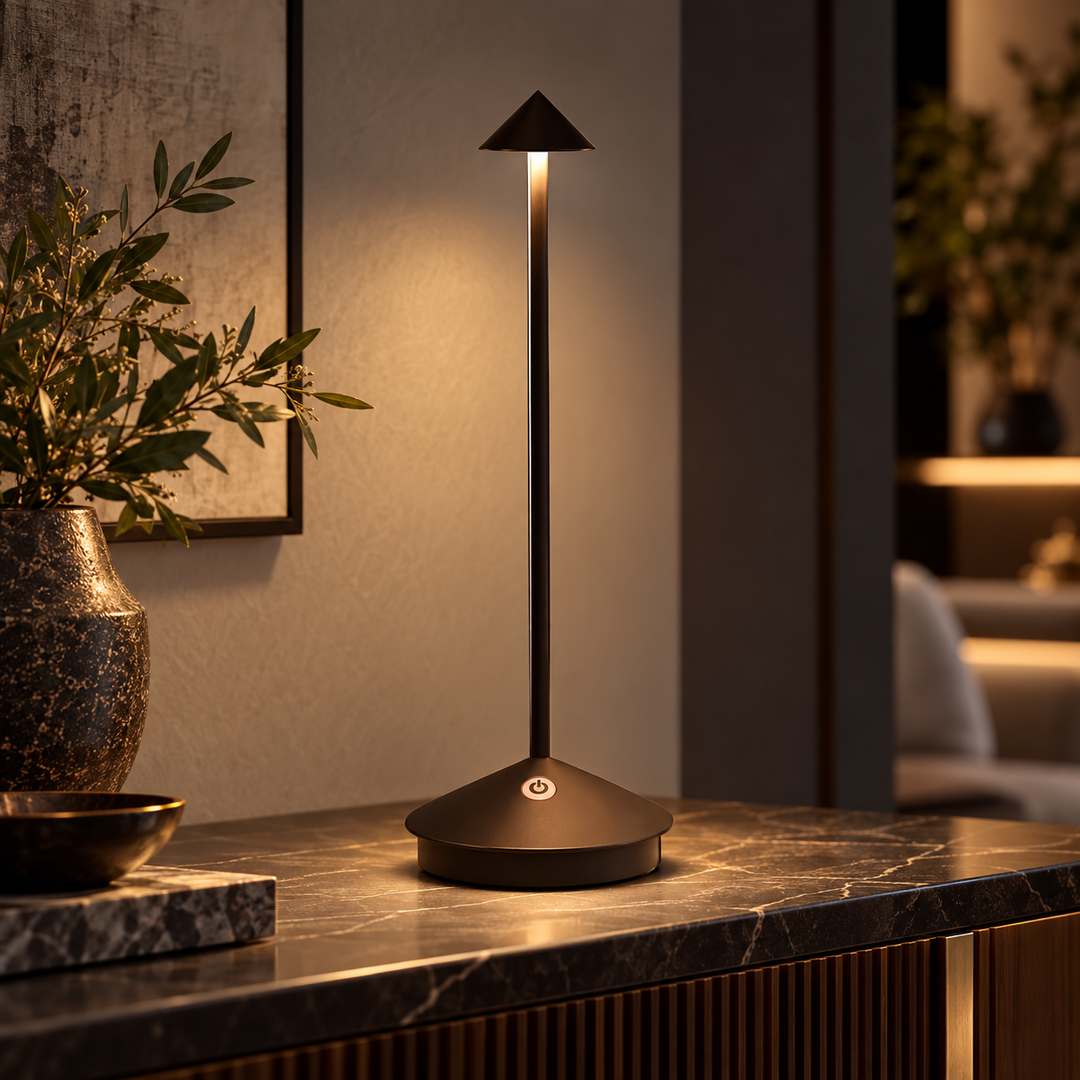 LED Table Lamp Waterproof Dimmable Cordless Minimalist Bedroom