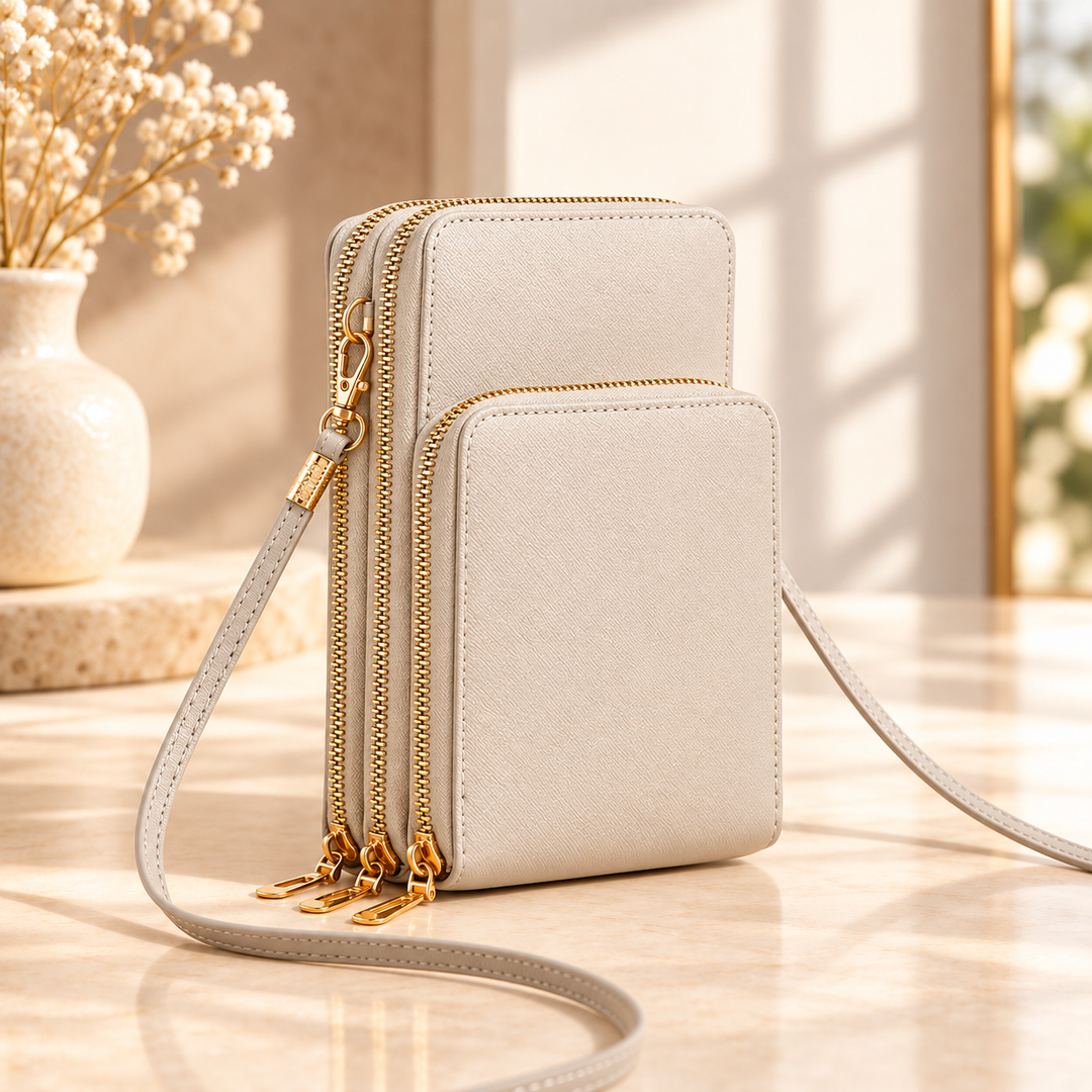 Leather Crossbody Phone Bag Small Over the Shoulder Wallet Purse