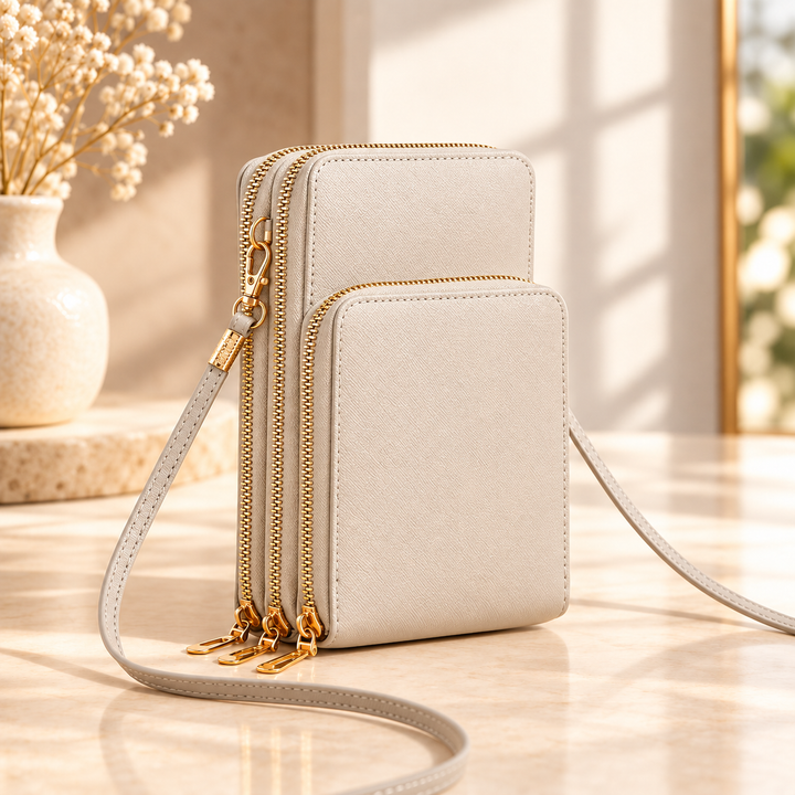 Leather Crossbody Phone Bag Small Over the Shoulder Wallet Purse