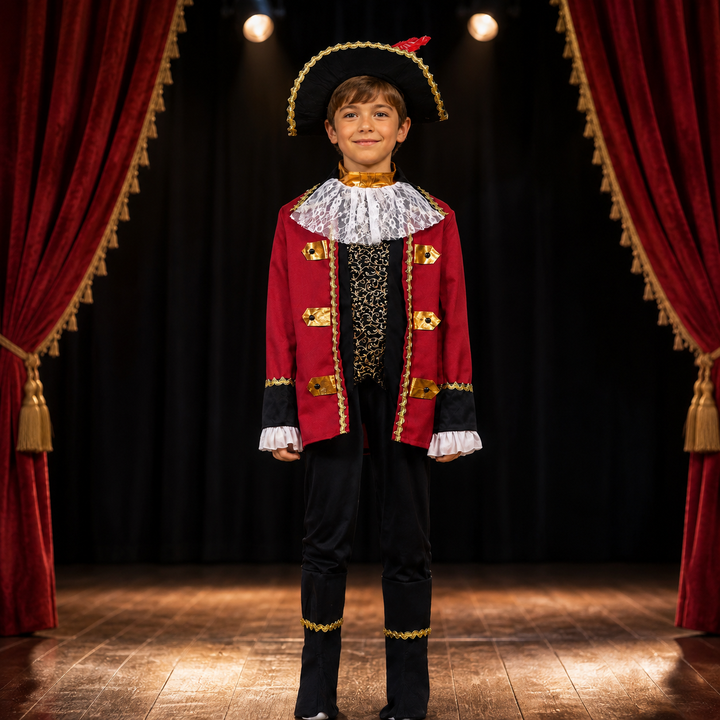 Kids Pirate Captain Costume with Hat Halloween Boys