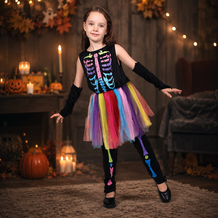 Girls Vampire Costume with Cape and Vest Halloween
