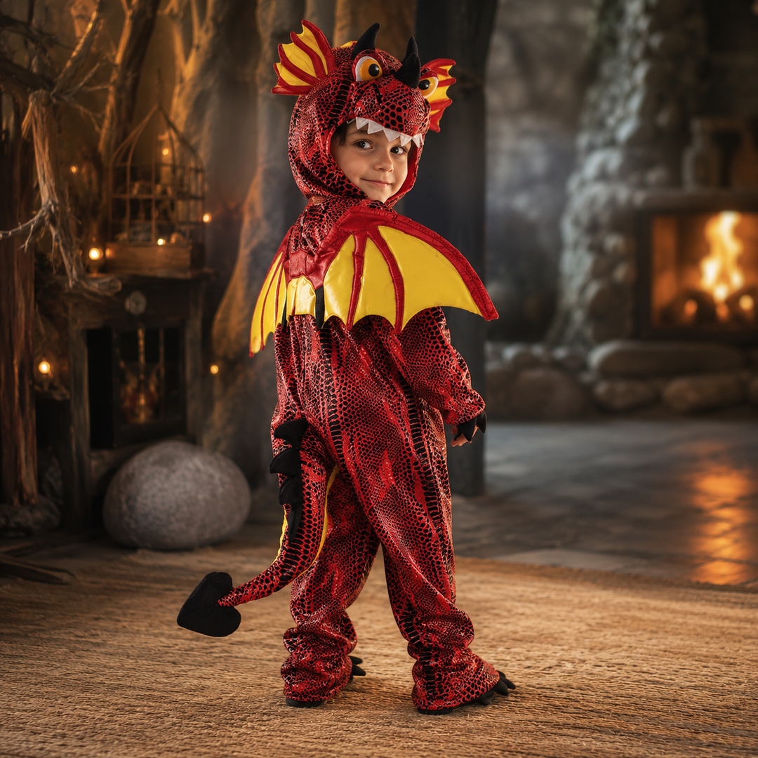 Kids Dragon Costume with Wings and Tail Halloween Boys Girls
