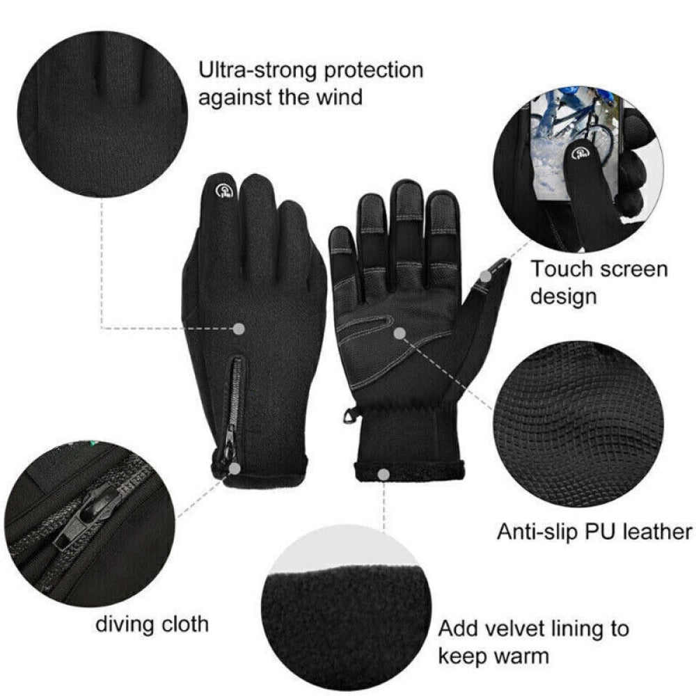 Waterproof Touchscreen Winter Gloves for Outdoor Activities