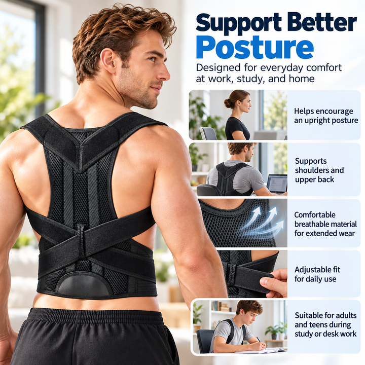 Posture Corrector Back Brace Upper Shoulder Support Adjustable Wear