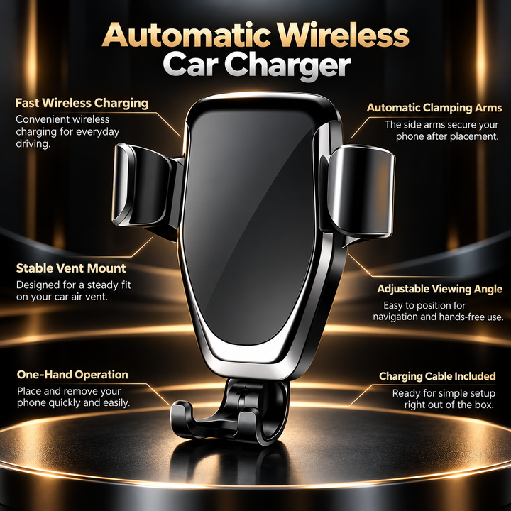 Wireless Car Charger Phone Mount Fast Charging Holder Smartphone