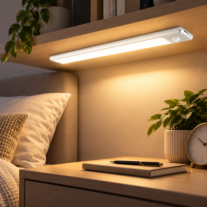 Magnetic Motion Sensor Light USB Rechargeable Silver LED Night Light