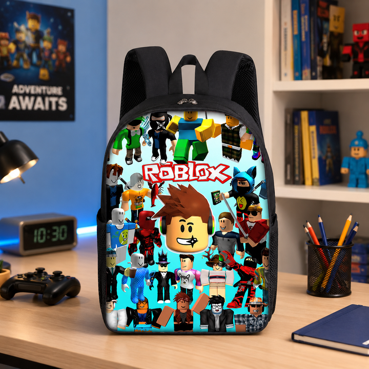 Roblox Boys 3-Piece School Backpack Set with Shoulder Bag &amp; Pencil Case