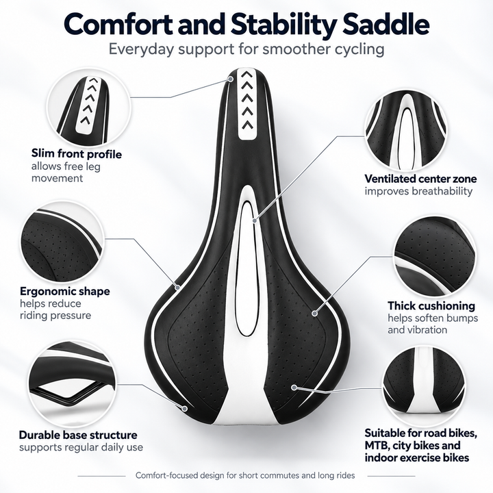 Extra Soft Gel Bicycle Saddle Ergonomic Hollow Comfort Bike Seat