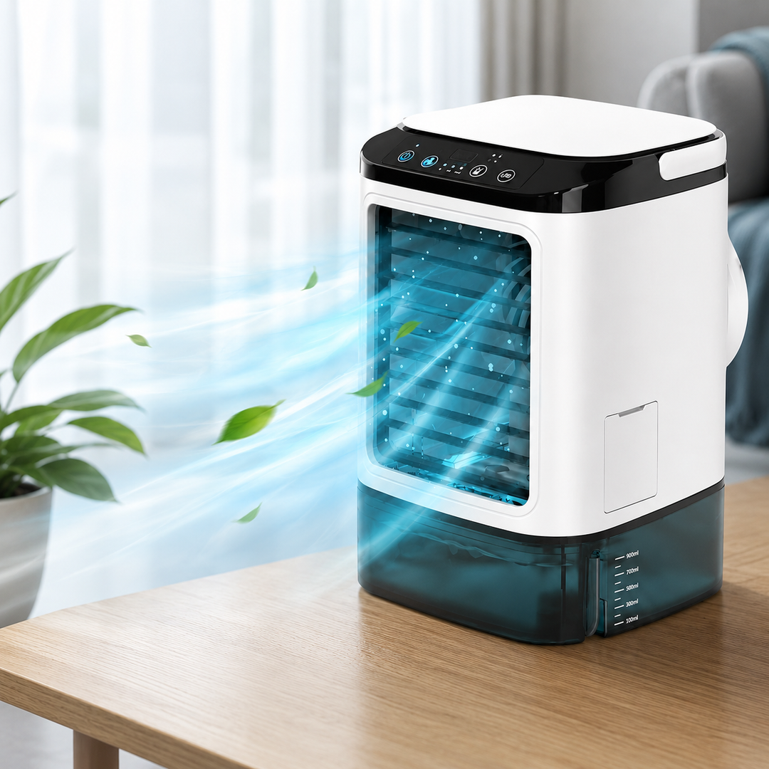 Portable Mini Evaporative Air Cooler Humidifier Fan 900ml