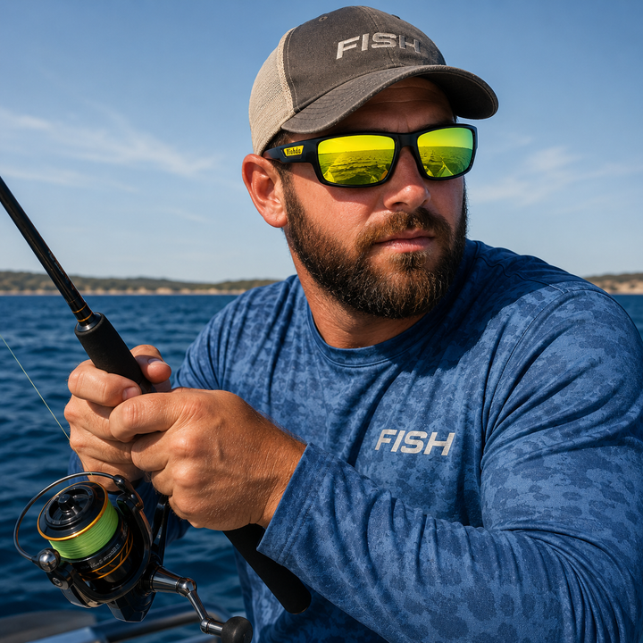 Polarized Fishing Sunglasses for Men UV400 Protection Anti-Glare Wraparound