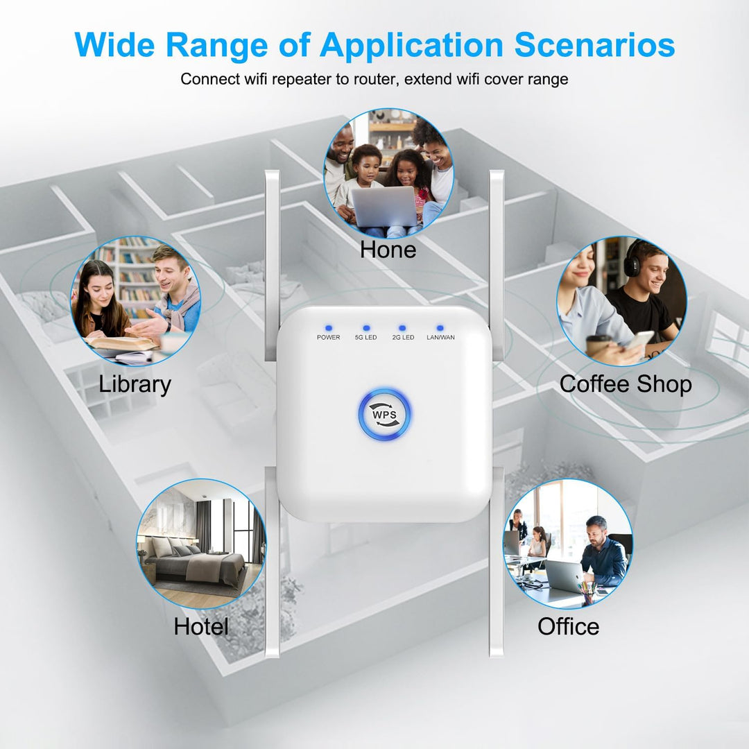 5G WiFi Extender Wireless Signal Booster Router Range Repeater