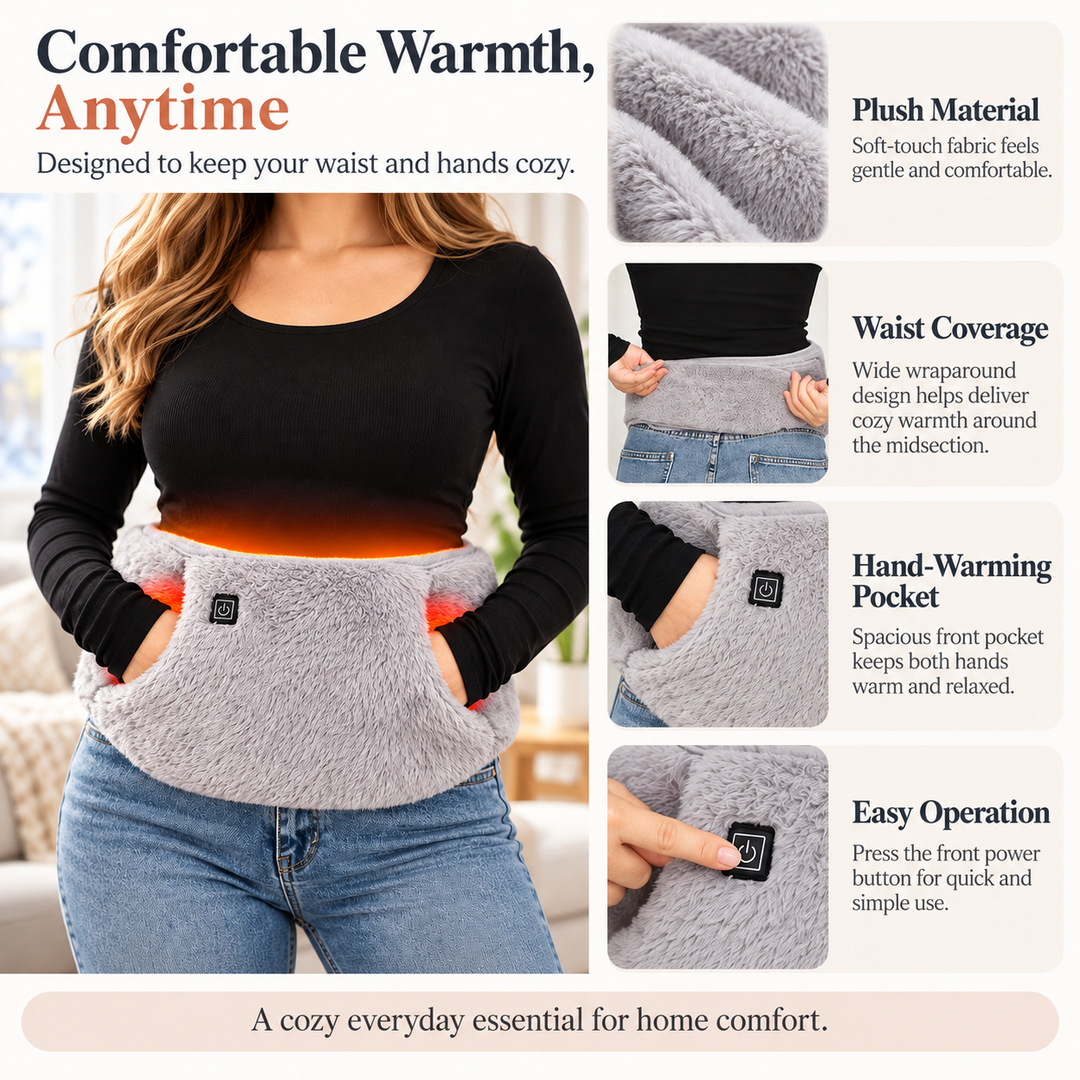 USB Rechargeable Hand and Waist Warmer Portable Heat Pad