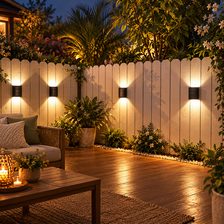 Wireless LED Solar Wall Lights Outdoor Garden Lighting