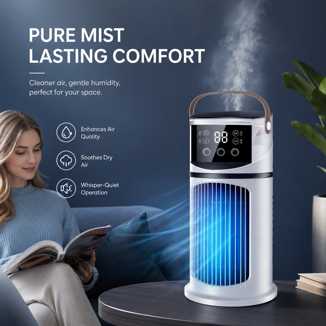 Portable Mini Evaporative Air Conditioner Humidifier Tower Fan