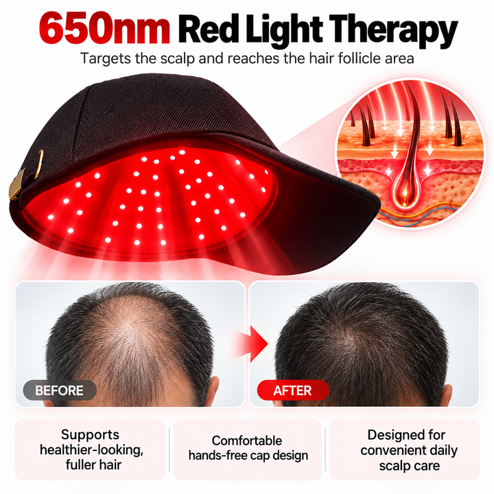 Red Light Infrared Laser Cap for Hair Growth Scalp Therapy