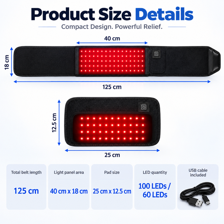 Red Light Infrared Therapy Device for Knee Pain Wearable Warming Wrap