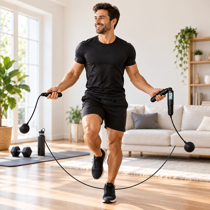 Weighted Cordless Jump Rope with Counter Tangle Free Skipping
