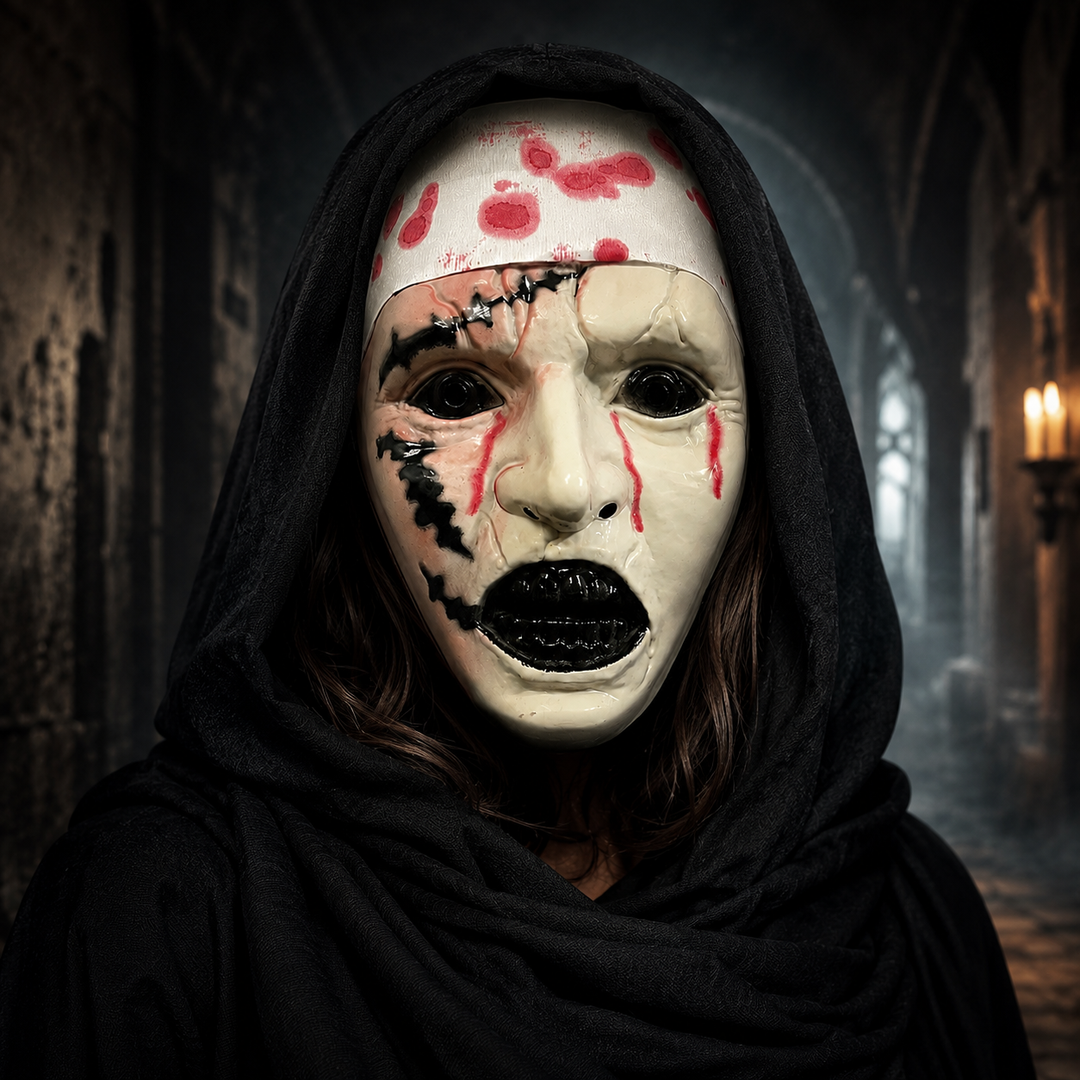 Bloody Nun Horror Latex Mask Halloween Scary Adult