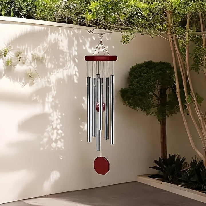 Outdoor Wind Chime Large Deep Tone 6 Tuned Pipes Sympathy Wind Chime