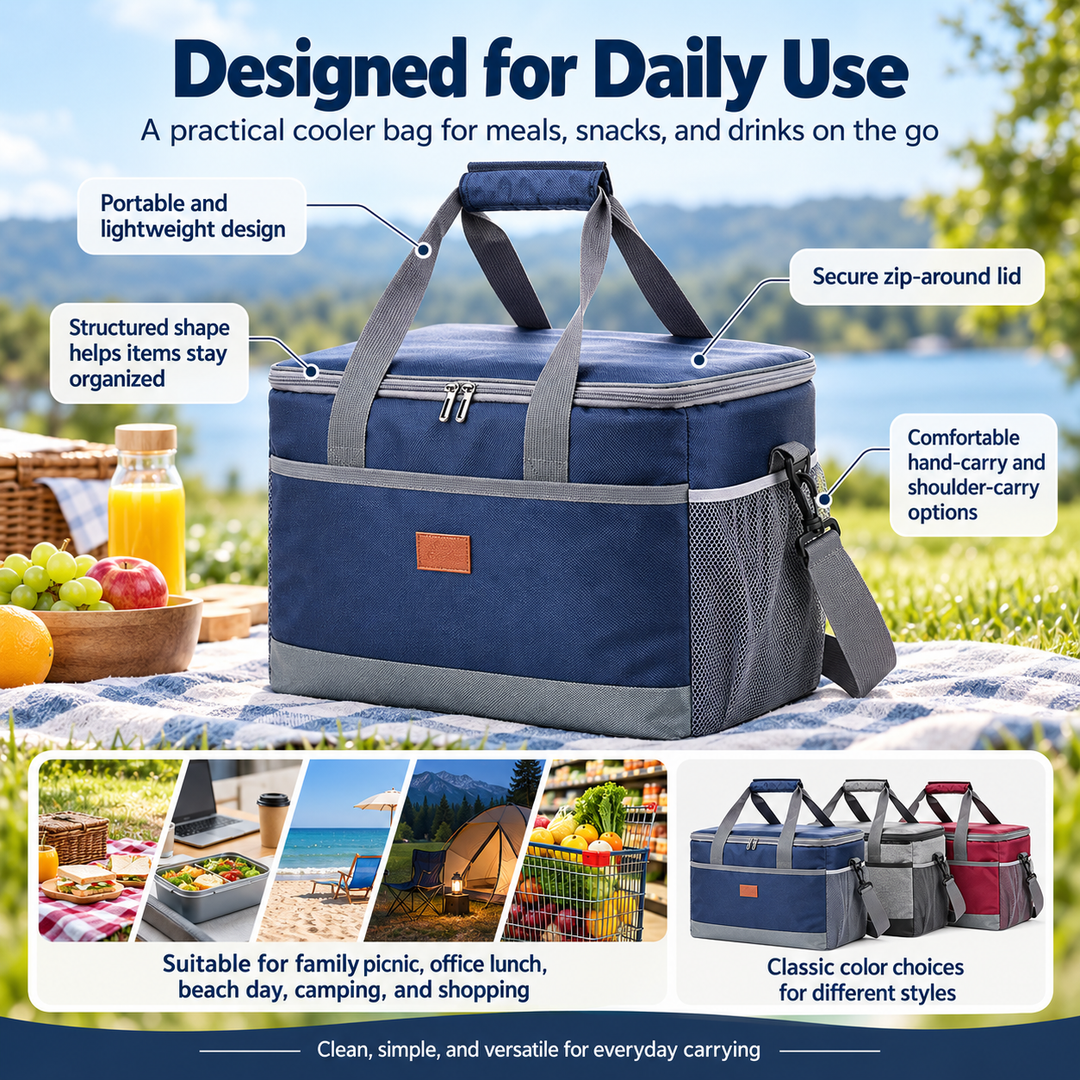 33L Waterproof Cooler Bag Insulated Large for Picnics Beach