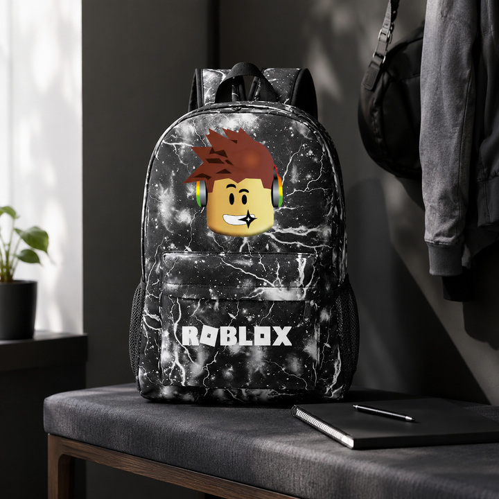 Roblox Character Backpack Large Capacity School Bookbag for Boys and Girls