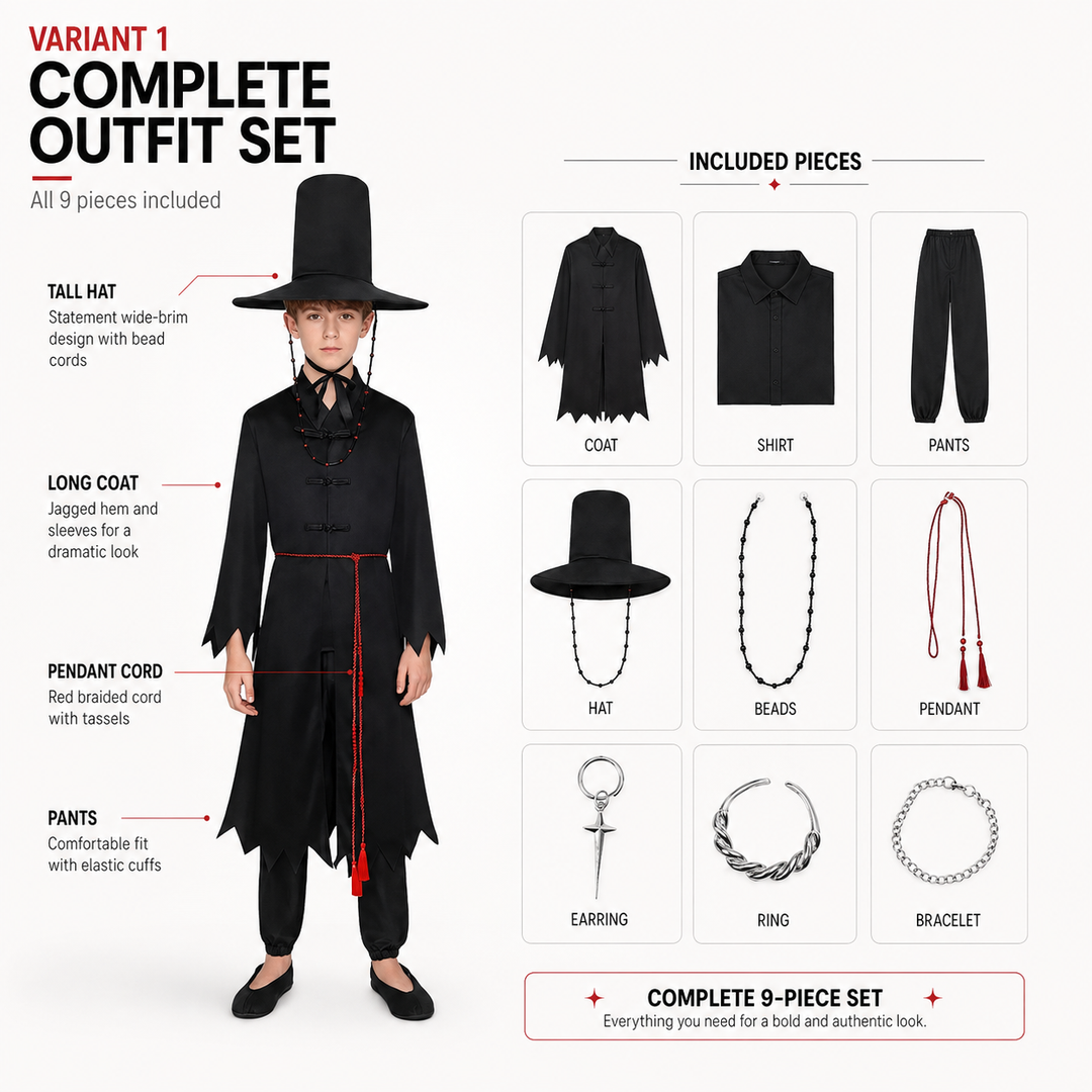 Demon Hunter Hanbok Costume Kids Adults Halloween Cosplay