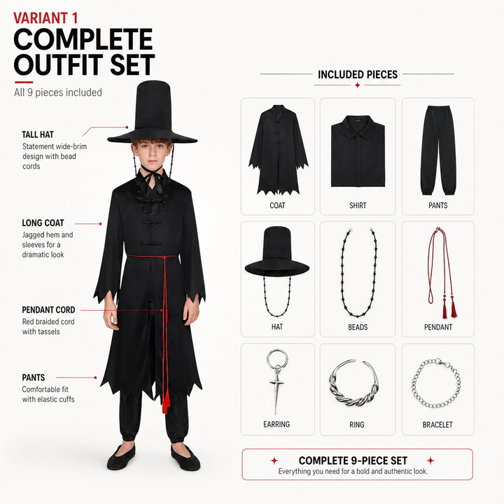 Demon Hunter Hanbok Costume Kids Adults Halloween Cosplay