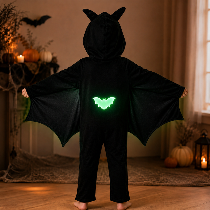 Kids Bat Costume Glow in the Dark Cape Cloak Halloween