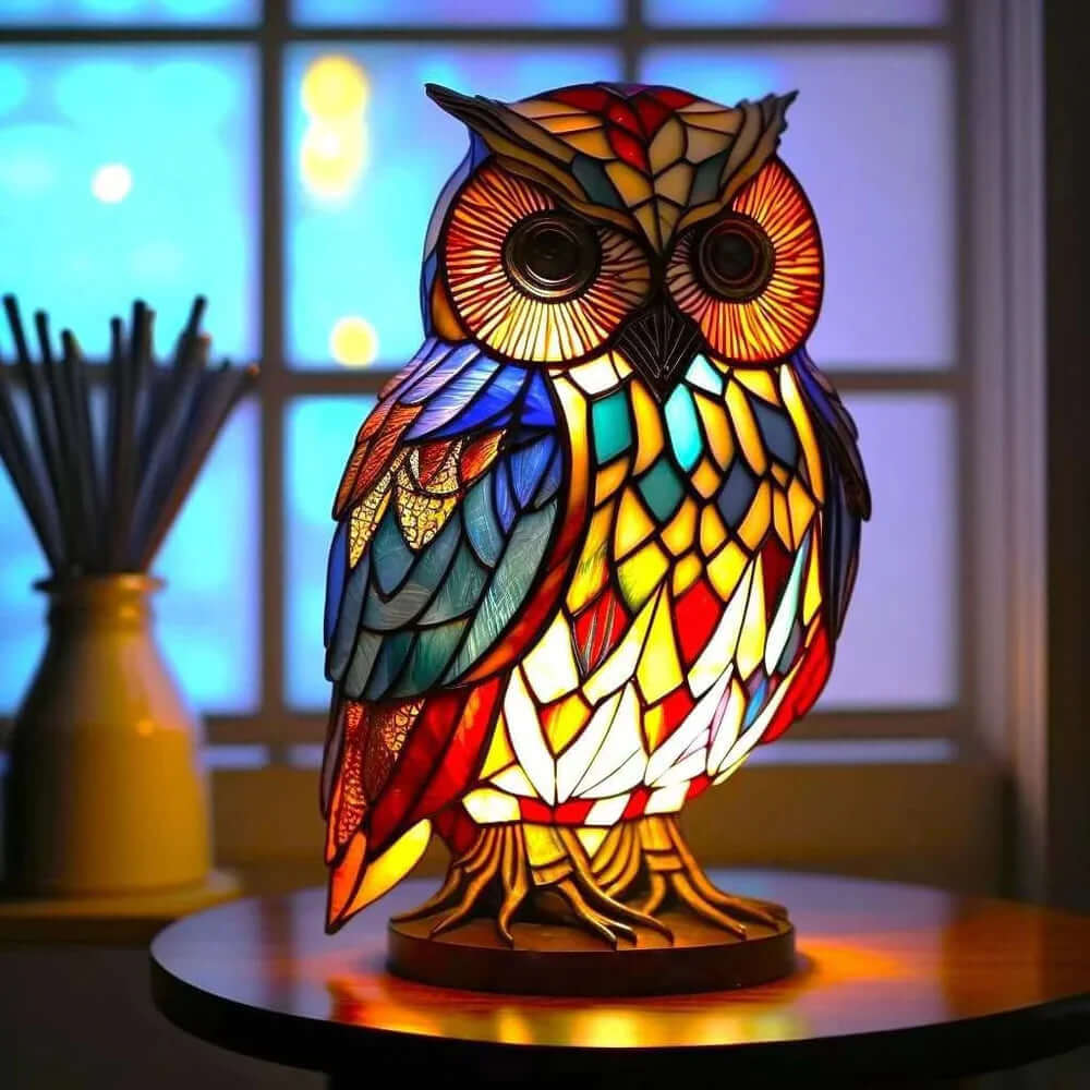 Animal Stained Glass Table Lamp Night Light
