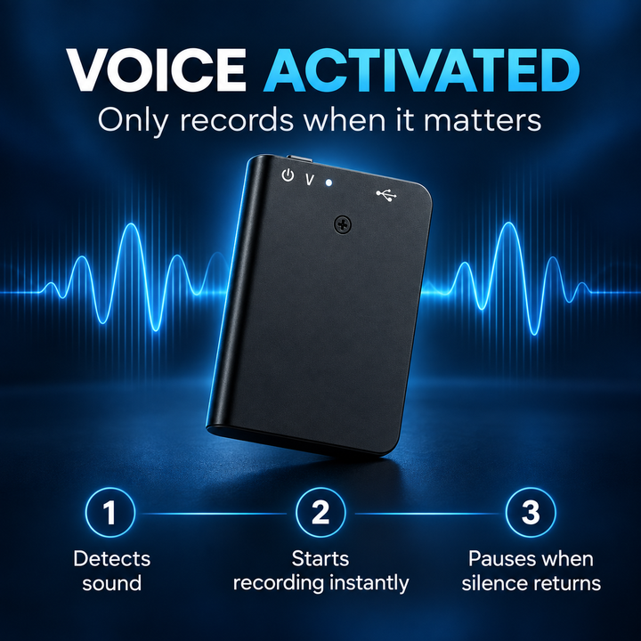Mini Voice Activated Recorder Discreet Audio Recorder