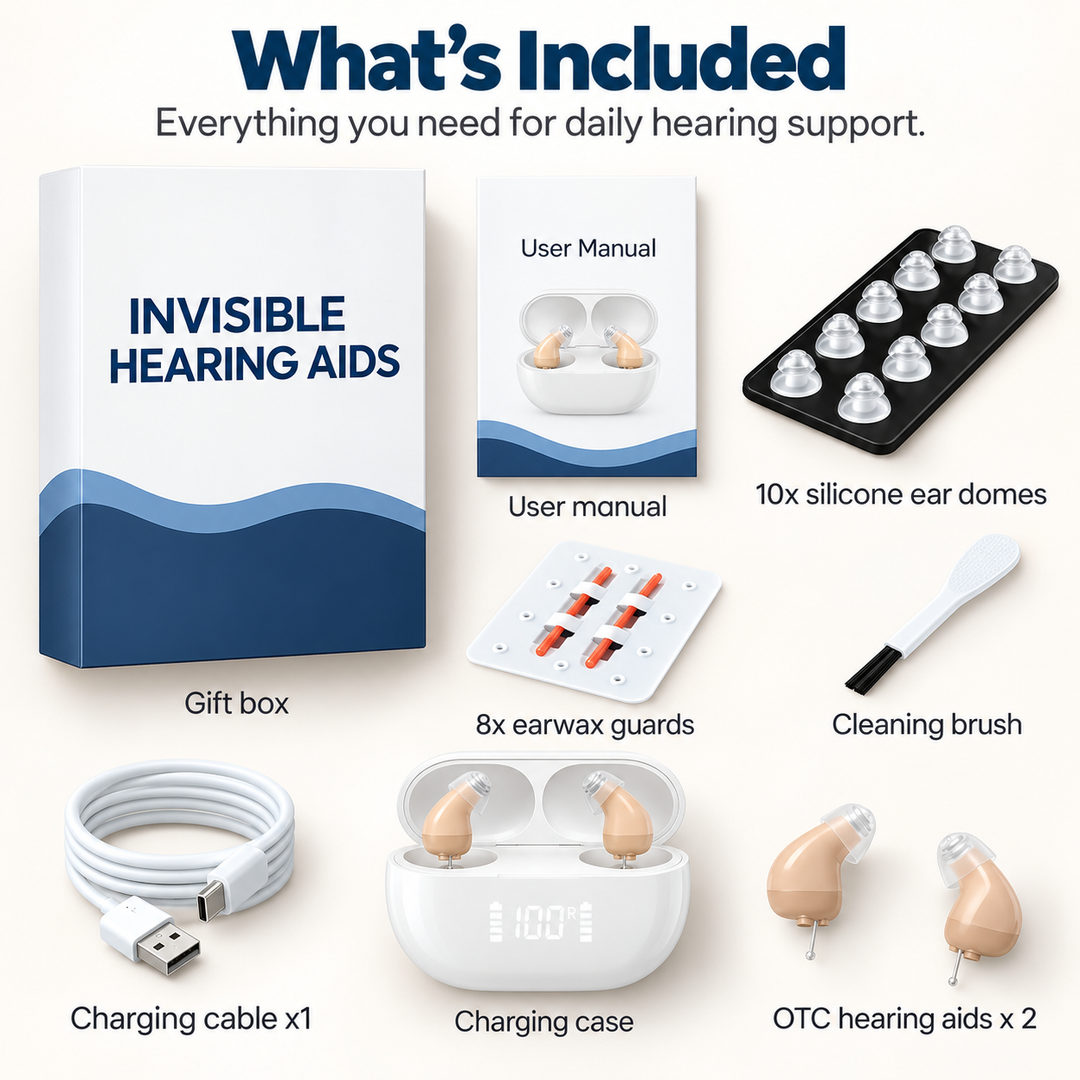 Invisible In Ear Sound Amplifier Rechargeable Discreet Hearing Device