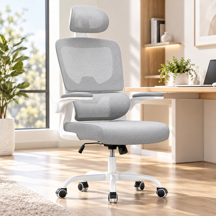 Ergonomic Office Chair with Lumbar Support Adjustable Headrest